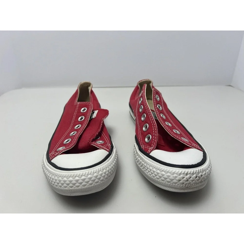 Converse Chuck Taylor‎ All Star Shoes Mens 5 Red Canvas Lace Up Low Top Sneakers - Picture 2 of 10